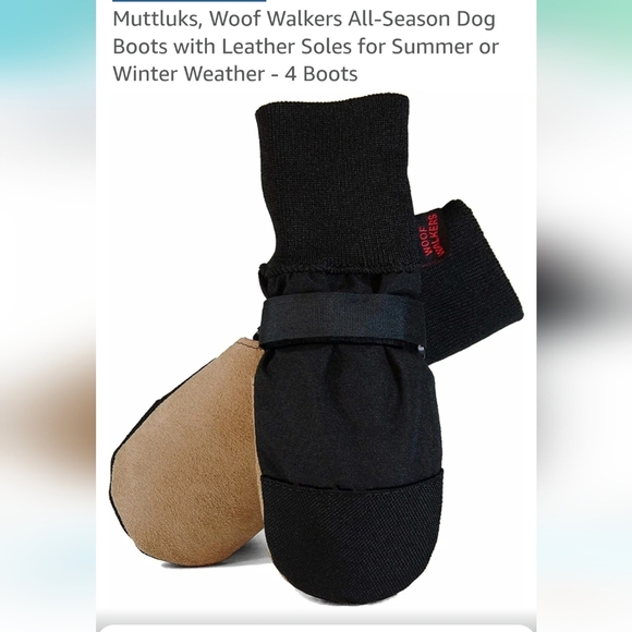 Muttluks, Woof Walkers Dog Boots with Leather Soles Itty Bitty & Silicone Boots - Picture 12 of 13